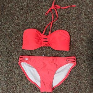ASOS Bright Coral Bikini Set